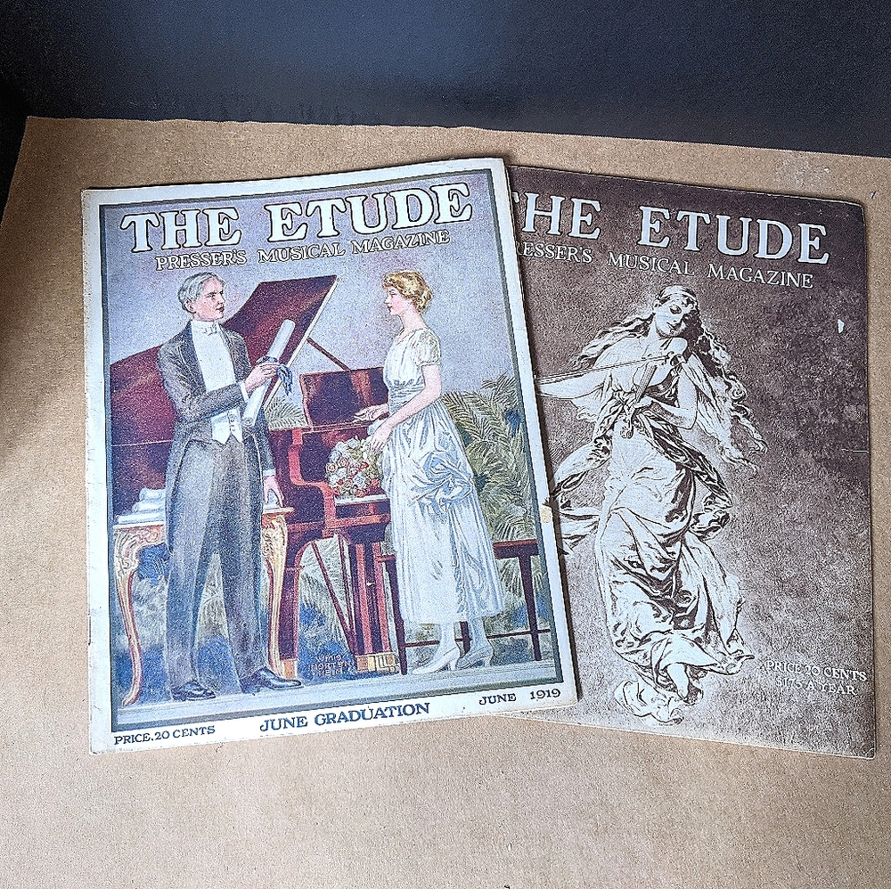 2 Etude Music Magazines from 1919